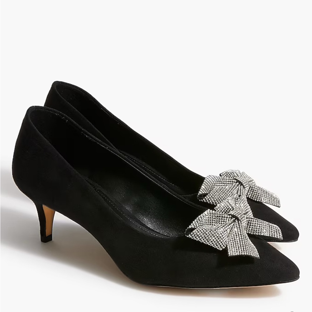 J Crew - Rhinestone bow Esme heels size 8.5